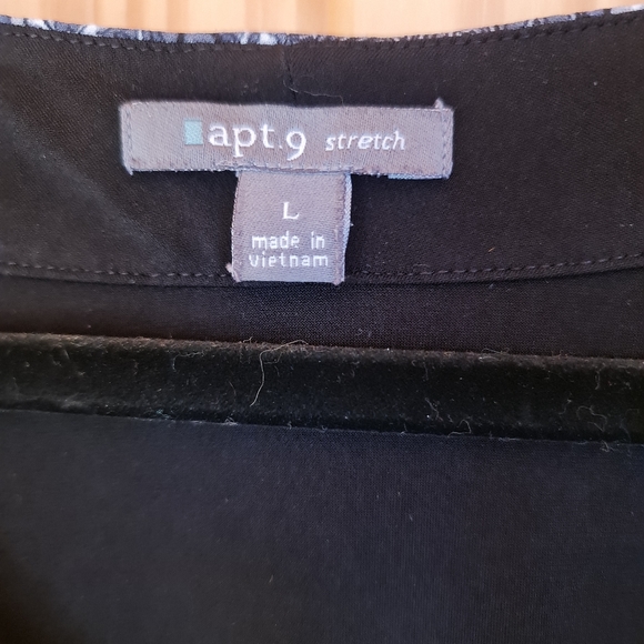 Apt 9 Knee Length V-Neck Wrap Top Dress Paisley Print Tie Back Stretch Size L - Picture 4 of 4